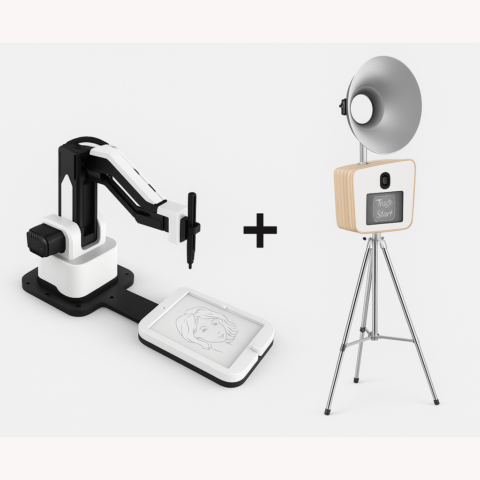 Retro Photobooth + Draw Me bot + Impressions + Backdrop