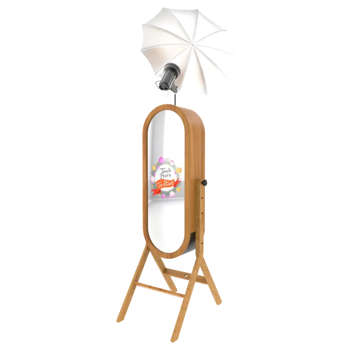 Retro Mirror Photobooth + Backdrop + Impressions